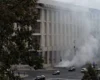 Під час зустрічі Зеленського з посланцями Трампа у центрі Києва сталася пожежа