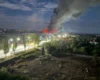 Окупований Луганськ атакували безпілотники: горить ТЦ «Стройцентр»