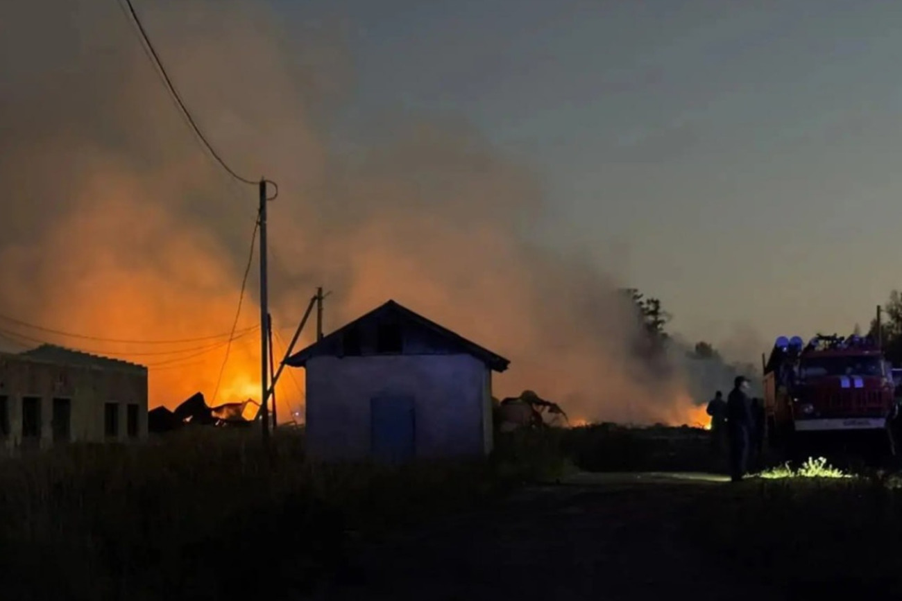 Пожежа після вибуху