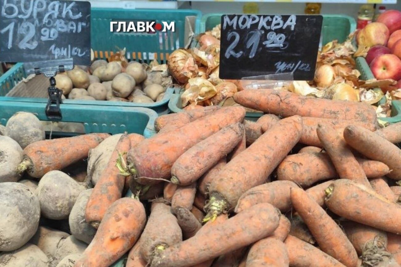 Ціни на овочі для борщу в одному із супермаркетів країни