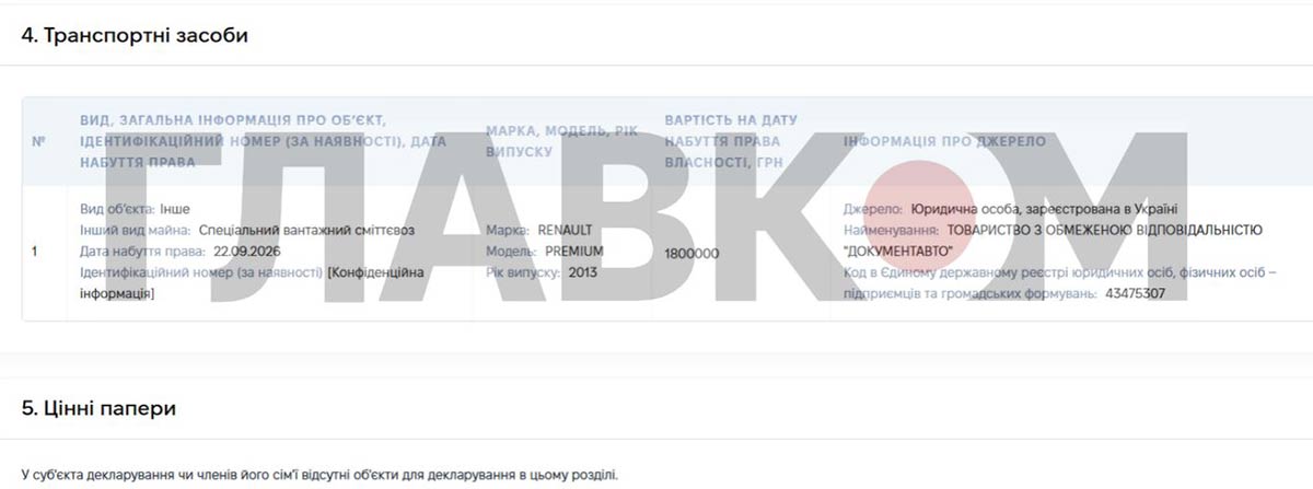 Завгосп Кабміну став власником сміттєвоза фото 1