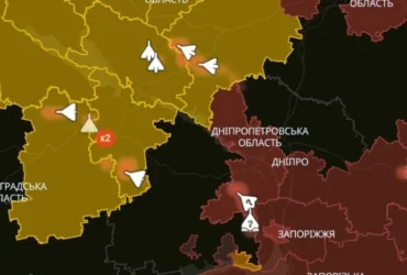 У застосунку «Повітряна тривога» з’явилася карта руху російських дронів і ракет