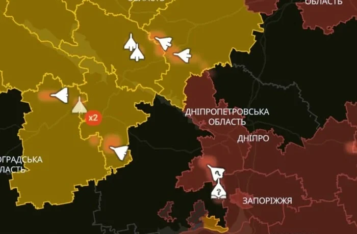 У застосунку «Повітряна тривога» з’явилася карта руху російських дронів і ракет