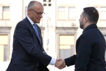 Зеленський показав перші кадри зустрічі з Мерцом у Києві
