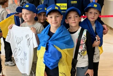 Діти військових вивели футболістів на матч Ліги націй Україна – Угорщина