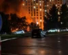 Російський дрон влучив у 25-поверхівку в Києві: на місці спалахнула пожежа