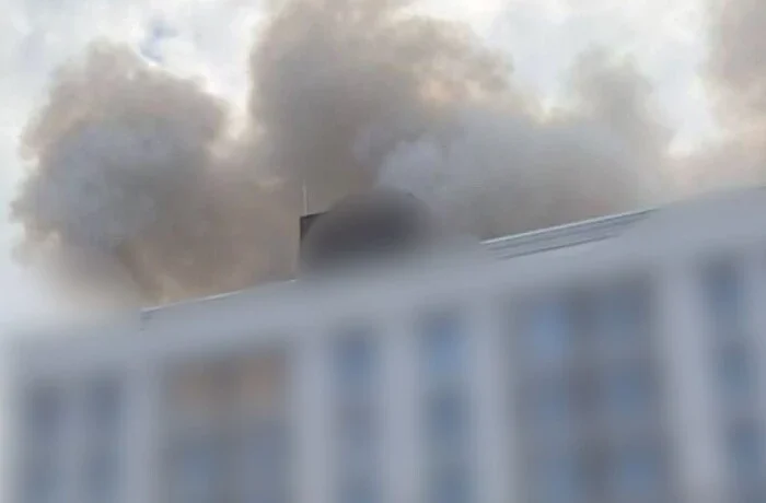 У Голосіївському районі Києва уламки дрона впали на відкритій території (відео)