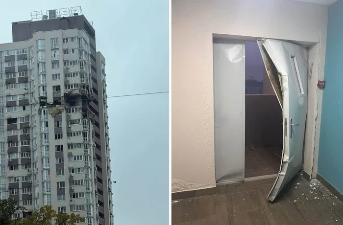 Вогнегасники та лом: киянин поділився висновками після влучання дрона в його будинок
