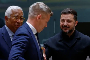 Зеленський уперше зустрівся з прем’єром Угорщини Мадяром у Брюсселі