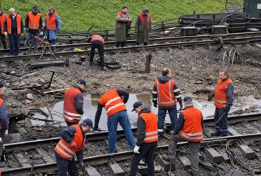 Ремонтні бригади відновлюють пошкоджену колію метро у Києві (відео)