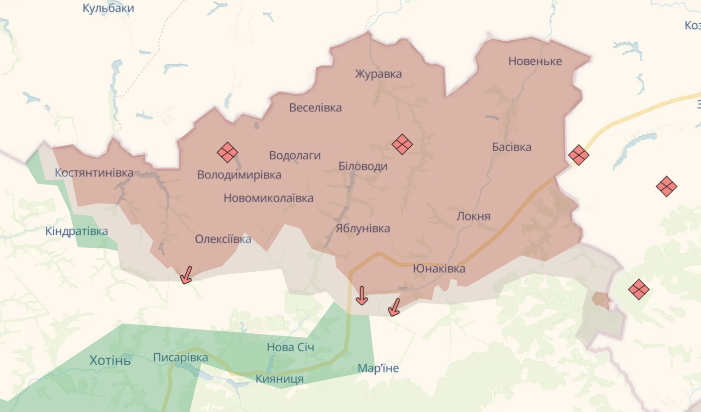 Карта бойових дій в Україні станом на 4 жовтня 2026 року фото 1
