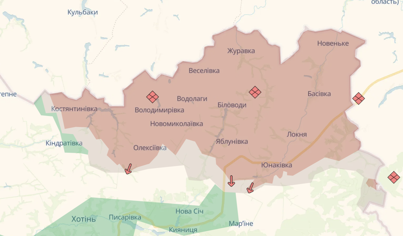 Карта бойових дій в Україні станом на 10 жовтня 2026 року фото 1