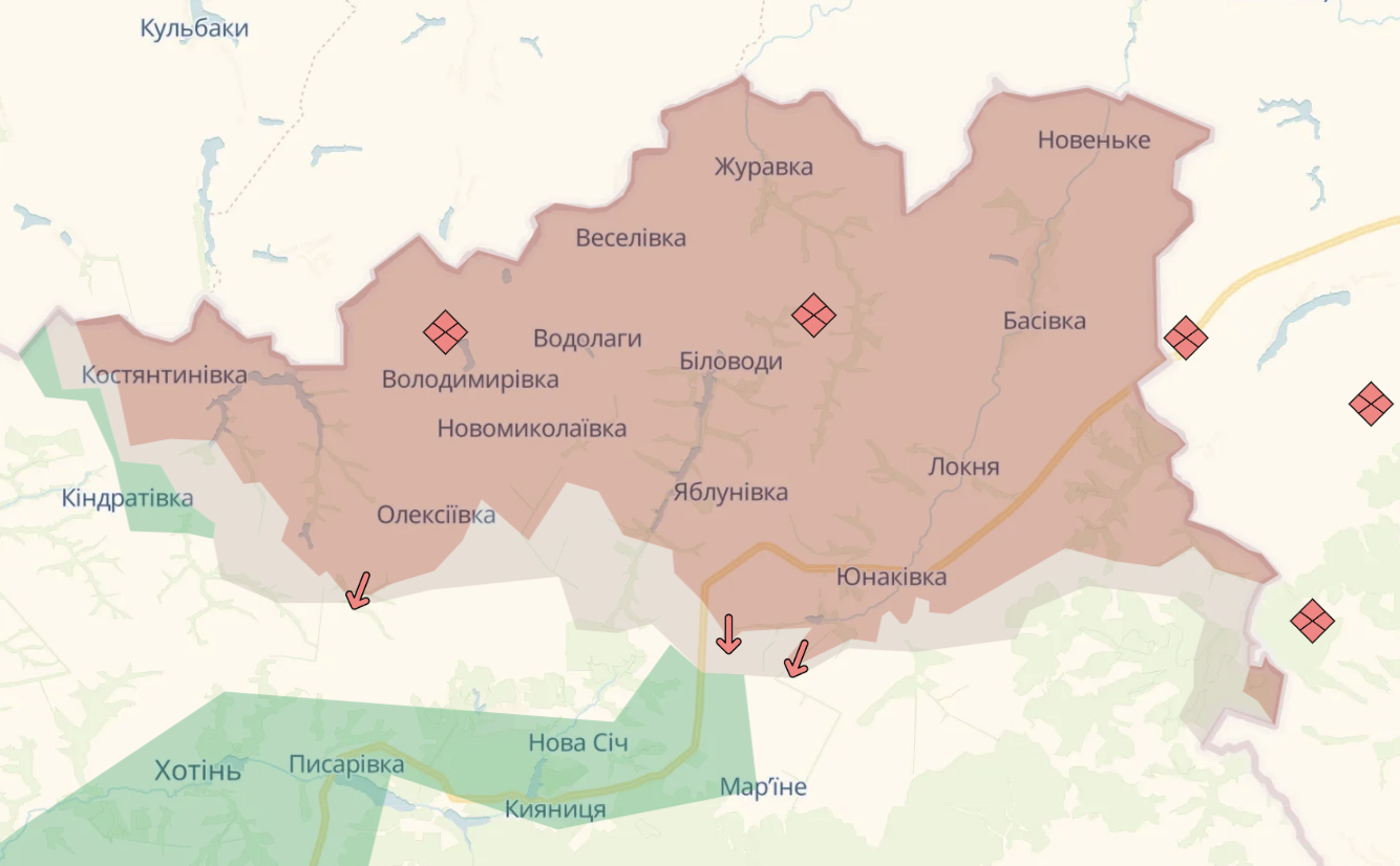 Карта бойових дій в Україні станом на 17 жовтня 2026 року фото 1