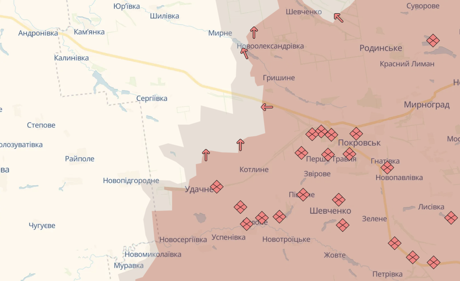 Карта бойових дій в Україні станом на 17 жовтня 2026 року фото 8