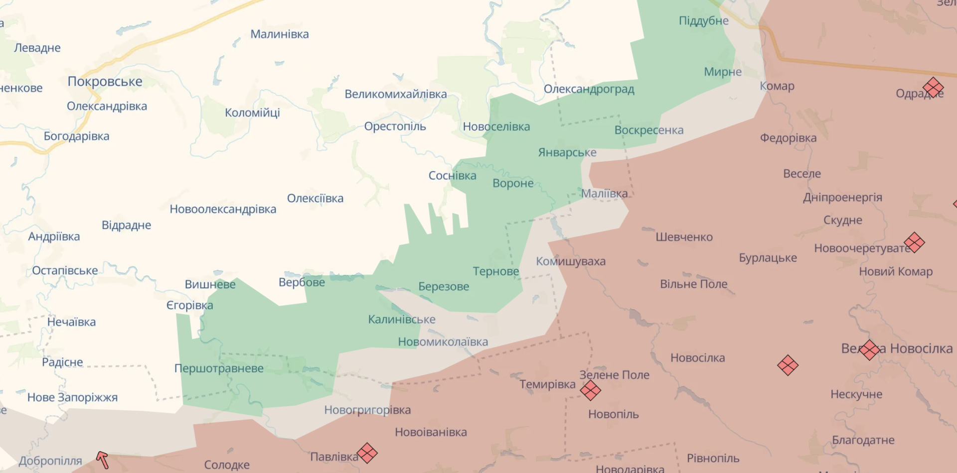 Карта бойових дій в Україні станом на 17 жовтня 2026 року фото 9