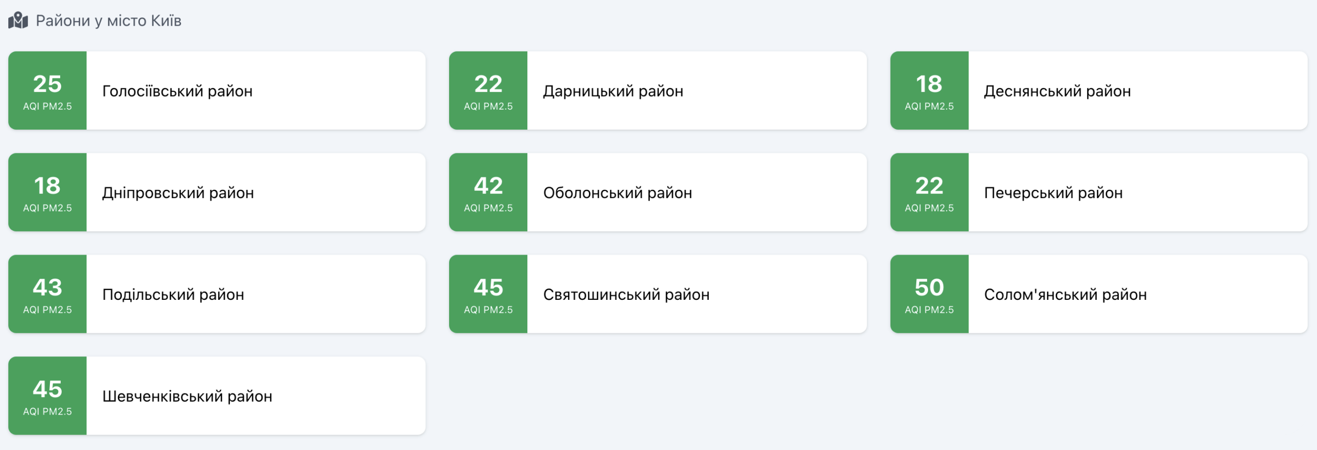 Якість повітря у Києві 24 жовтня 2026 року