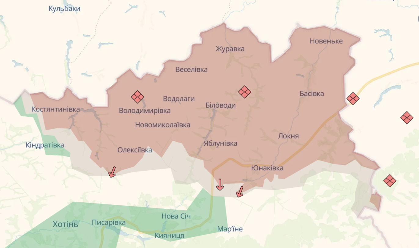 Карта бойових дій в Україні станом на 24 жовтня 2026 року фото 1