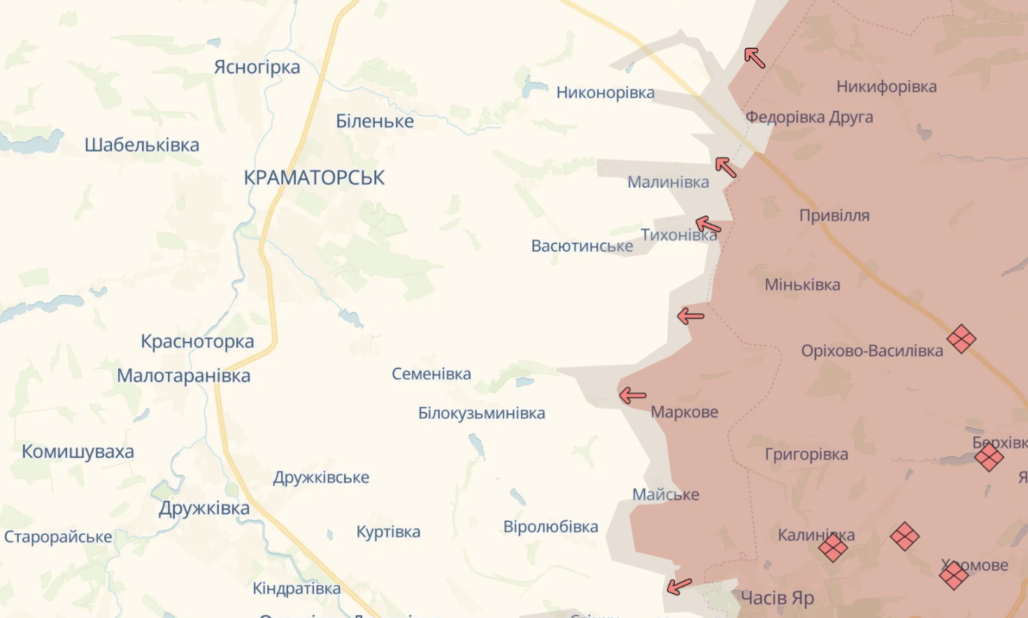 Карта бойових дій в Україні станом на 25 жовтня 2026 року фото 6