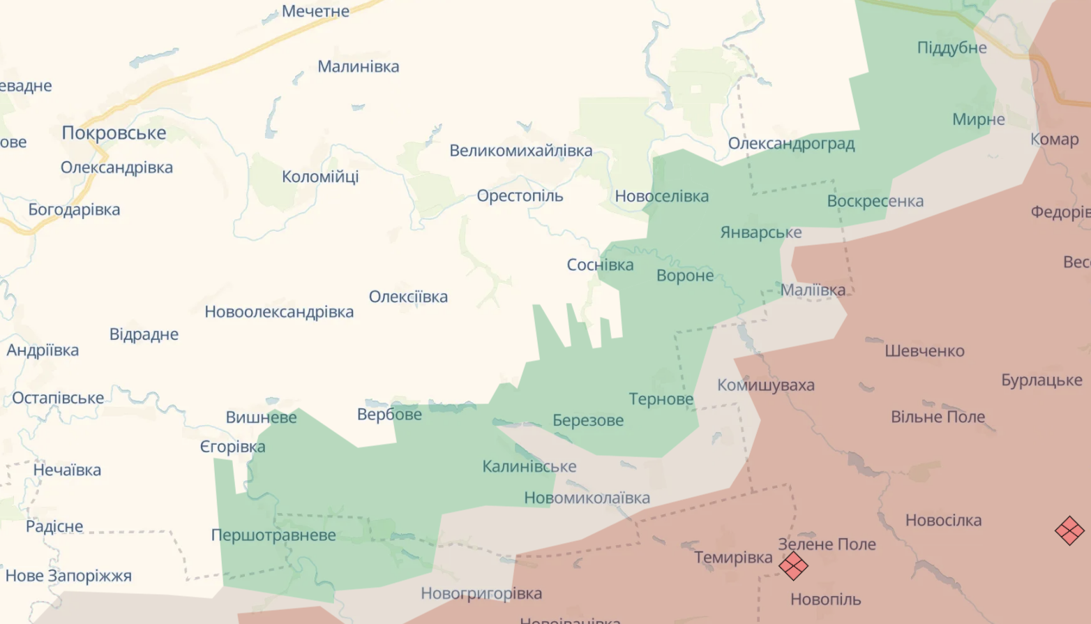 Карта бойових дій в Україні станом на 25 жовтня 2026 року фото 9