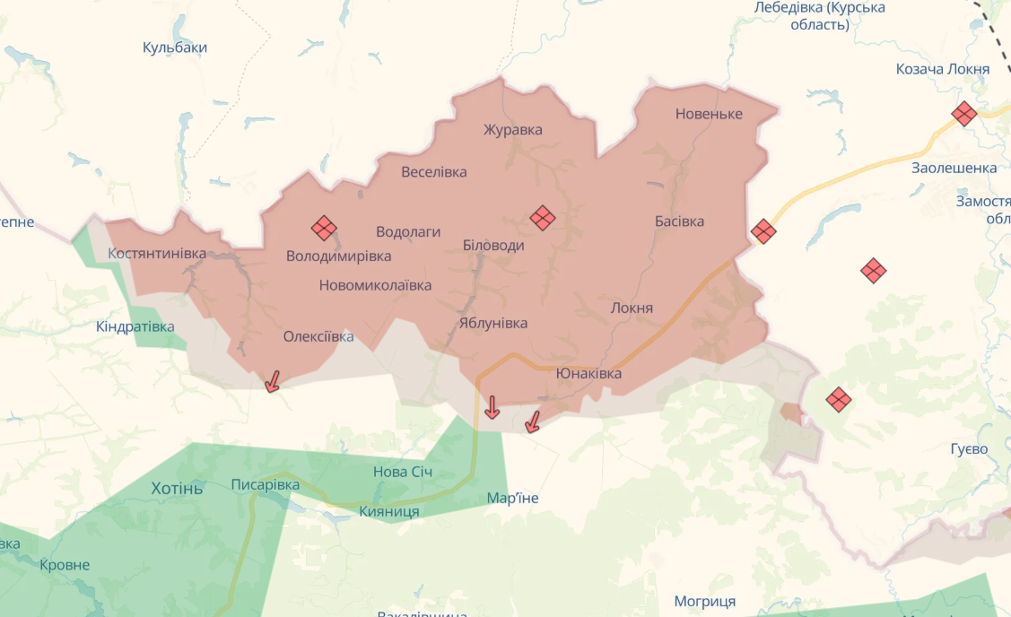 Карта бойових дій в Україні станом на 1 жовтня 2026 року фото 1