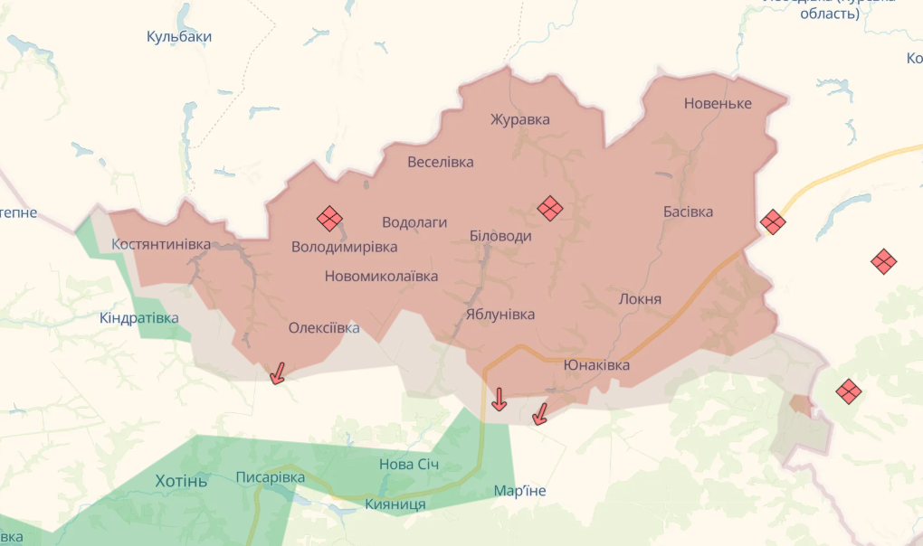 Карта бойових дій в Україні станом на 12 жовтня 2026 року фото 1
