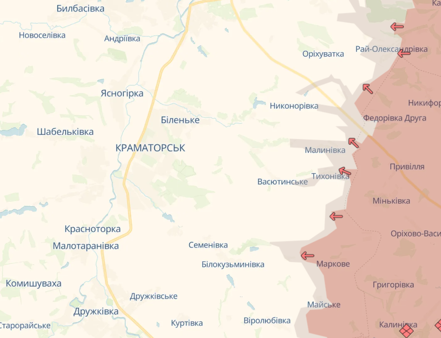 Карта бойових дій в Україні станом на 16 жовтня 2026 року фото 6