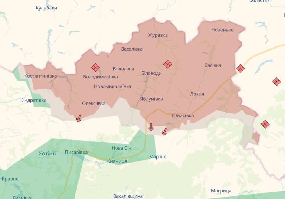 Карта бойових дій в Україні станом на 29 жовтня 2026 року фото 1