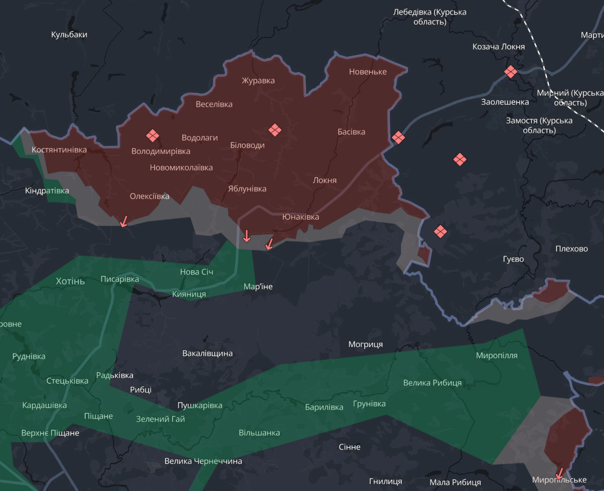 Карта бойових дій в Україні станом на 22 жовтня 2026 року фото 1